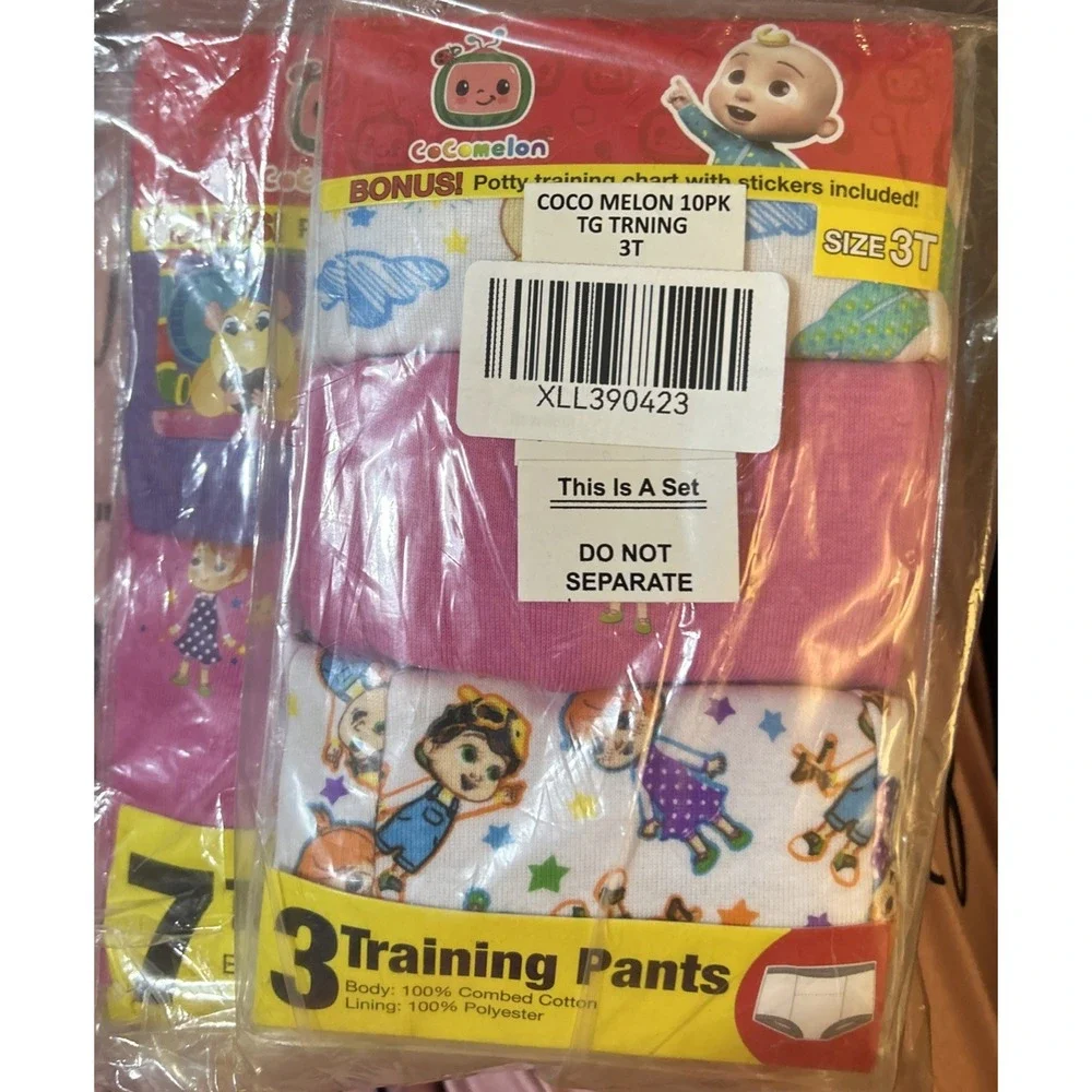 Nickelodeon Cocomelon Training Pants Unisex Kids Size 3T Multicolor New 10 Pairs